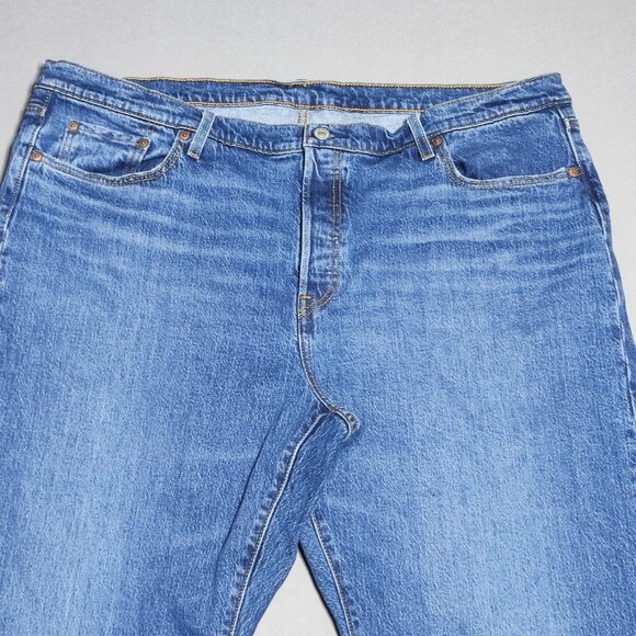 Levi's 501 jeans women's sz 20W denim blue colour classic traditional button fly - Picture 2 of 16